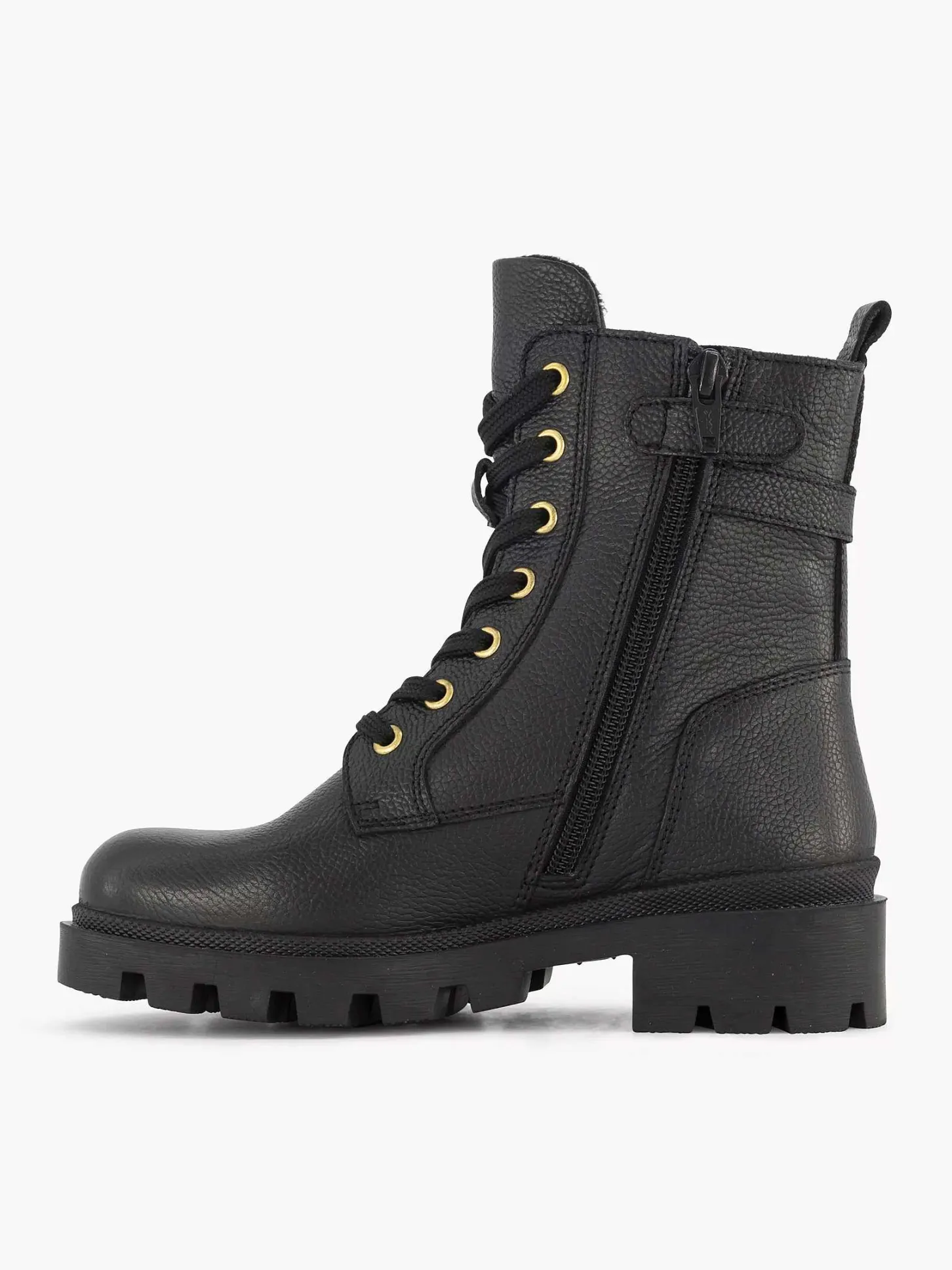 New Zwarte Leren Veterboot Kinderen Jongensschoenen