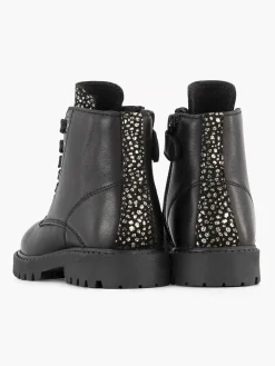 New Zwarte Leren Veterboot Kinderen Jongensschoenen