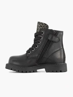 New Zwarte Leren Veterboot Kinderen Jongensschoenen