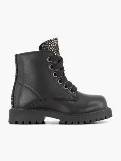 New Zwarte Leren Veterboot Kinderen Jongensschoenen