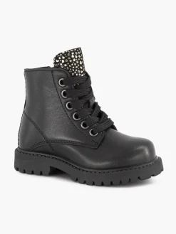 New Zwarte Leren Veterboot Kinderen Jongensschoenen