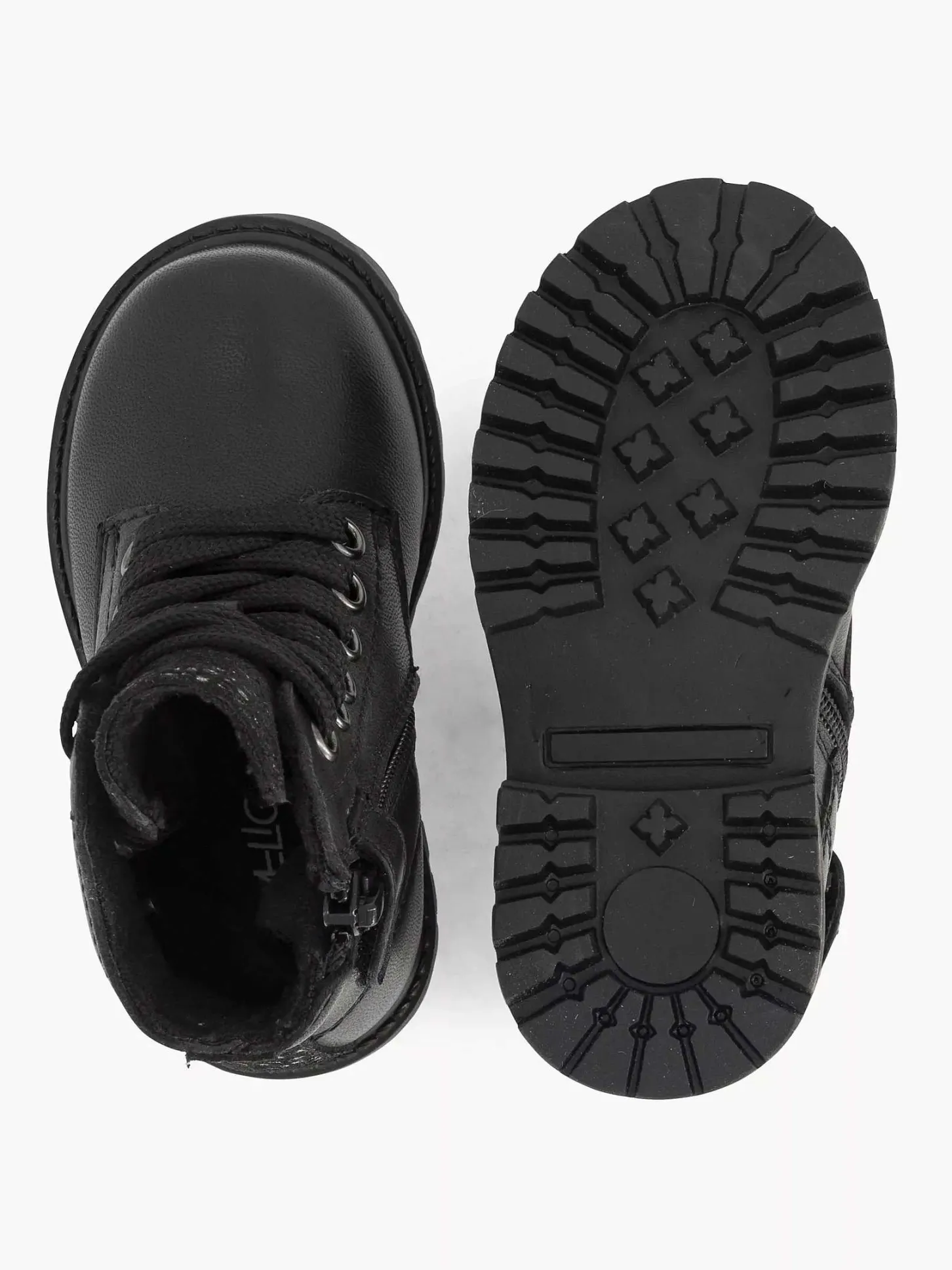 New Zwarte Leren Veterboot Kinderen Jongensschoenen