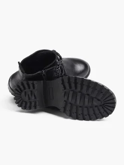 Best Zwarte Leren Veterboot Dames Enkellaarzen & Boots