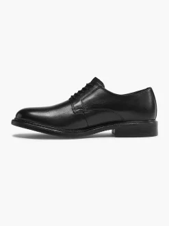 Hot Zwarte Leren Veterschoen Heren Geklede Schoenen