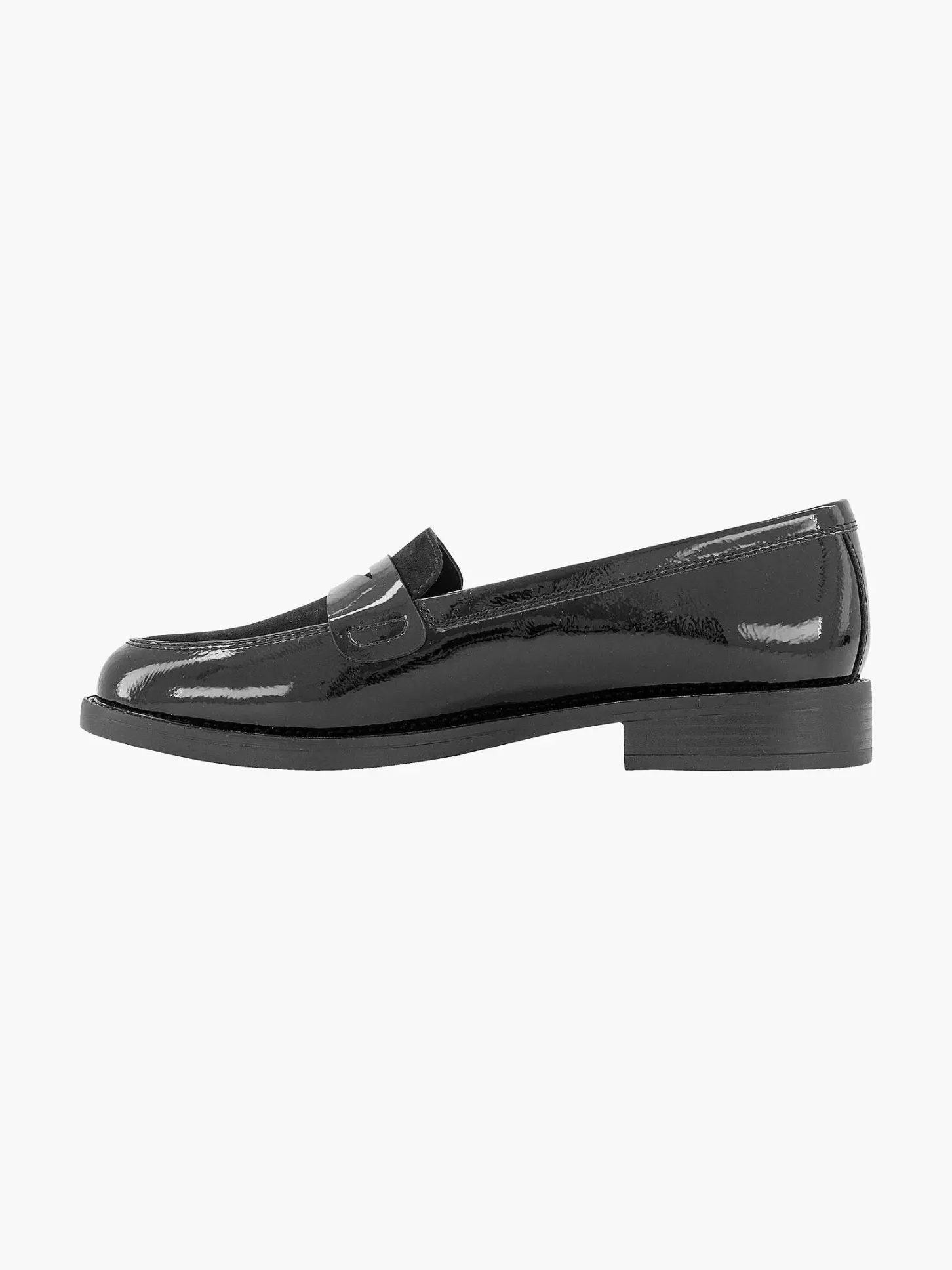 Outlet Zwarte Loafer Lak Dames Instappers