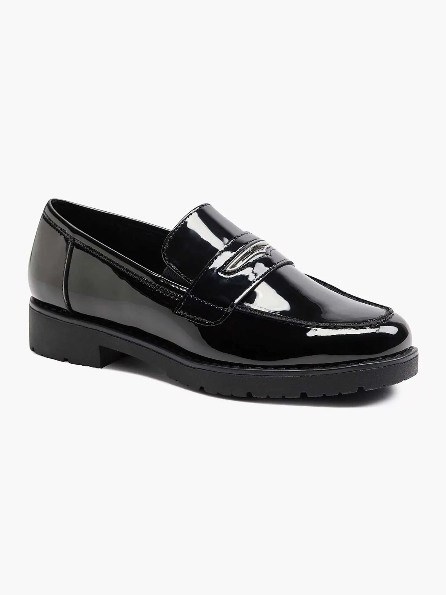 Online Zwarte Loafer Lak Dames Instappers