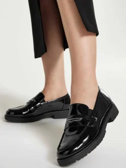 Online Zwarte Loafer Lak Dames Instappers