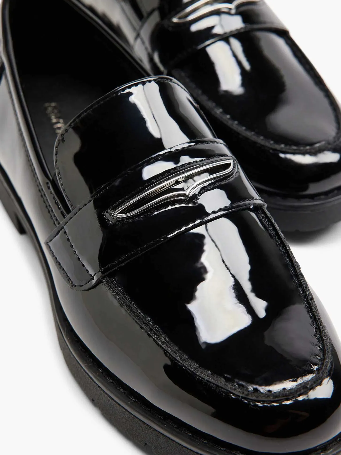 Online Zwarte Loafer Lak Dames Instappers