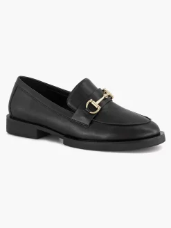 Clearance Zwarte Loafer Sierketting Dames Instappers