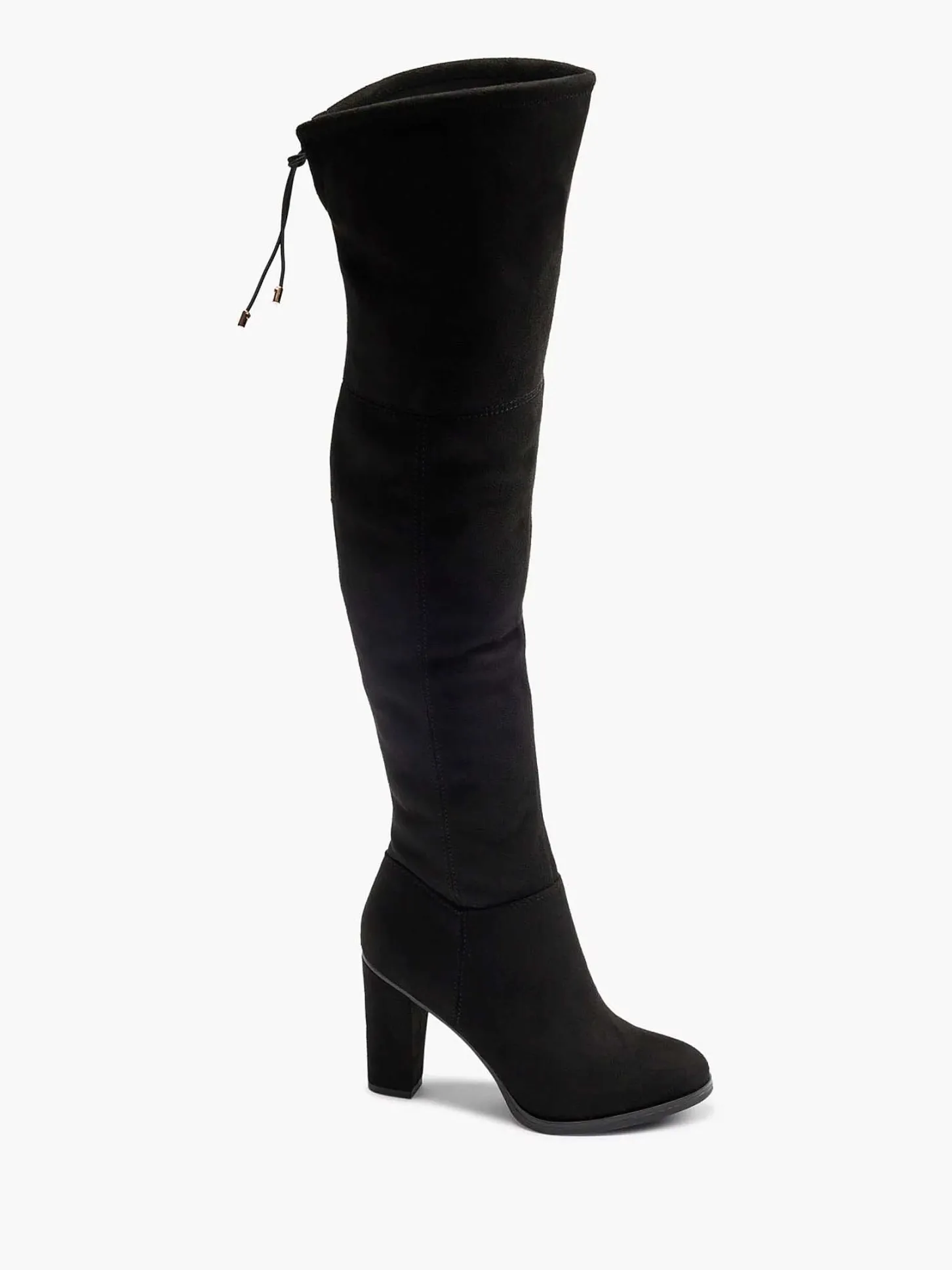 New Zwarte Overknee Laars Hak Dames Hoge Hakken