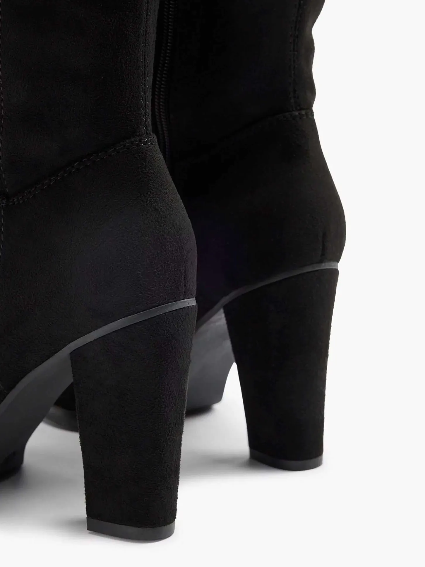 New Zwarte Overknee Laars Hak Dames Hoge Hakken
