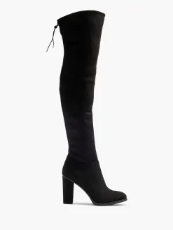 New Zwarte Overknee Laars Hak Dames Hoge Hakken