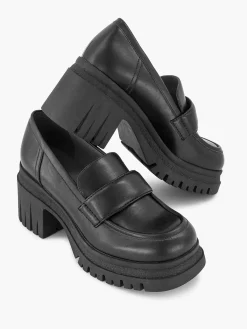 Zwarte Platform Loafer Dames Pumps