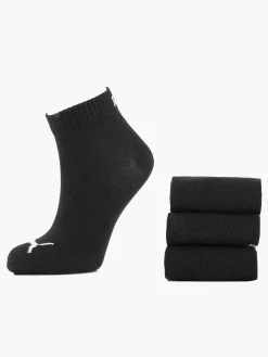 Discount Zwarte Quarter Plain 3 Pak 35-38 Dames Sokken