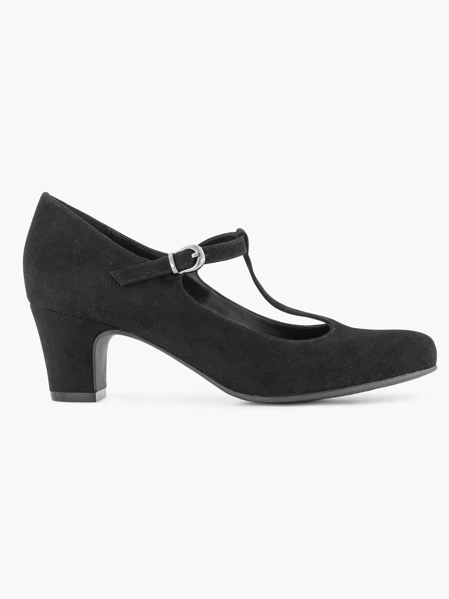 Discount Zwarte Pump Gesp Dames Hoge Hakken