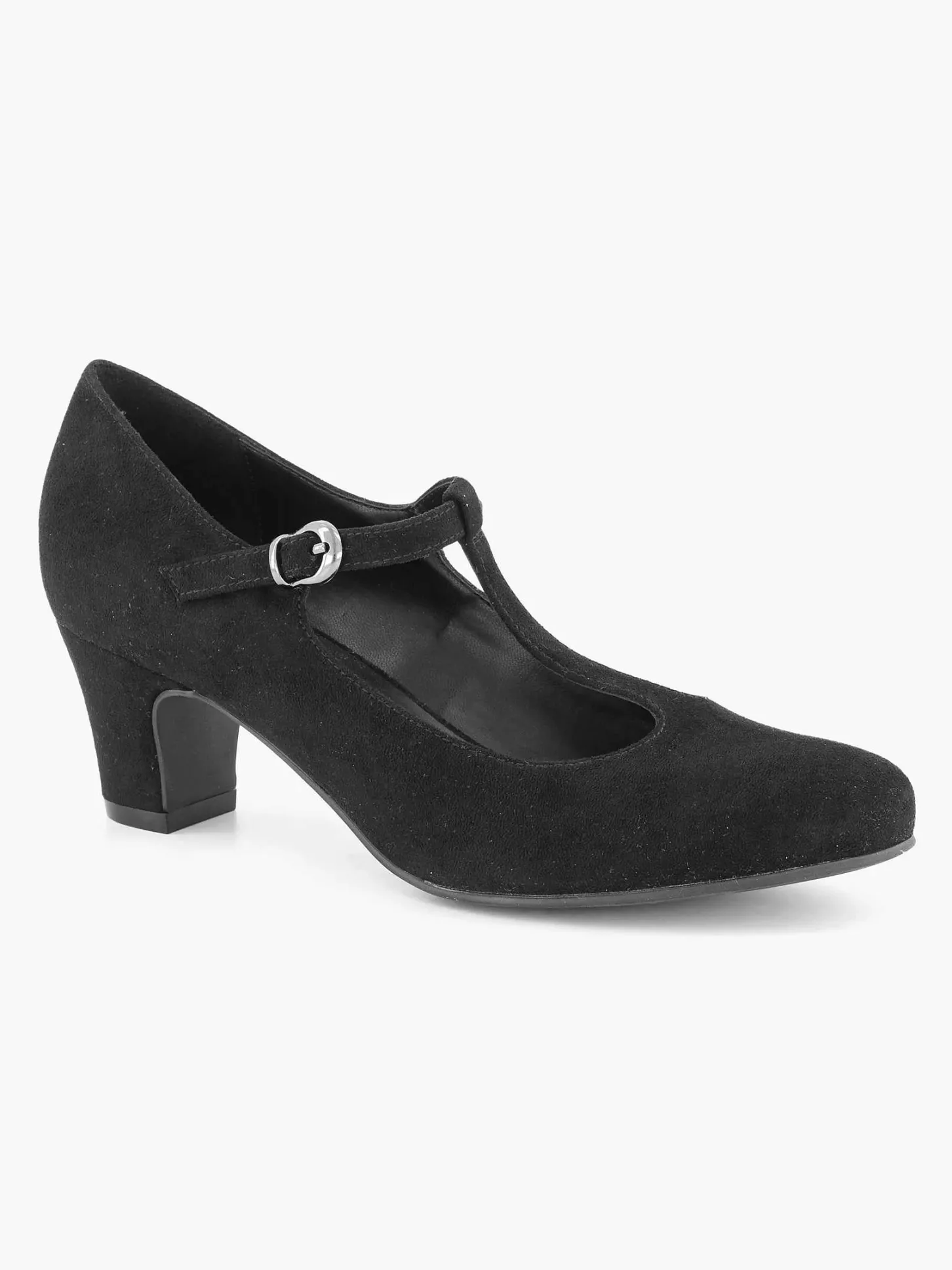 Discount Zwarte Pump Gesp Dames Hoge Hakken