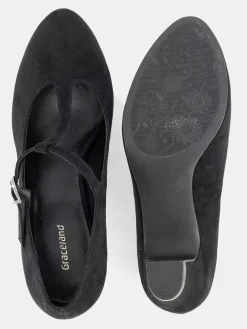 Discount Zwarte Pump Gesp Dames Hoge Hakken