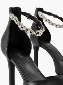 Clearance Zwarte Pump Steentjes Dames Pumps