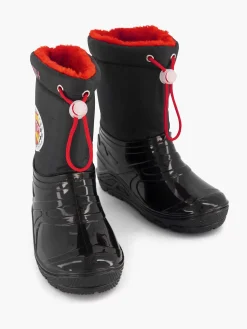 Sale Zwarte Regenlaars Gevoerd Kinderen Babyschoenen
