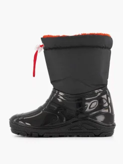 Sale Zwarte Regenlaars Gevoerd Kinderen Babyschoenen