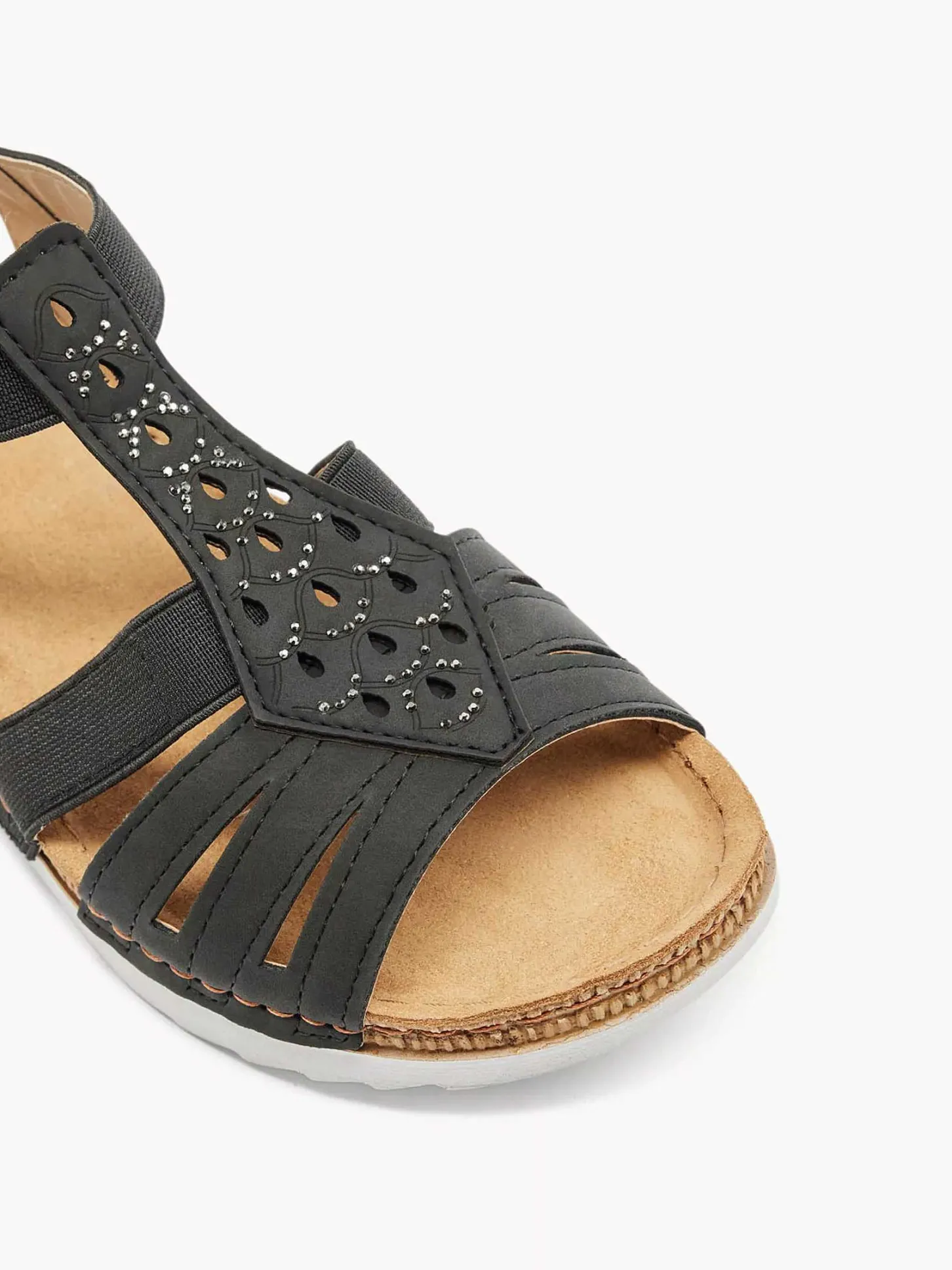 Zwarte Sandaal Dames Comfort Schoenen