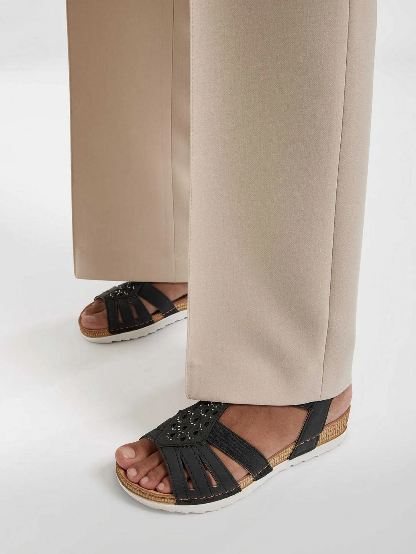 Zwarte Sandaal Dames Comfort Schoenen