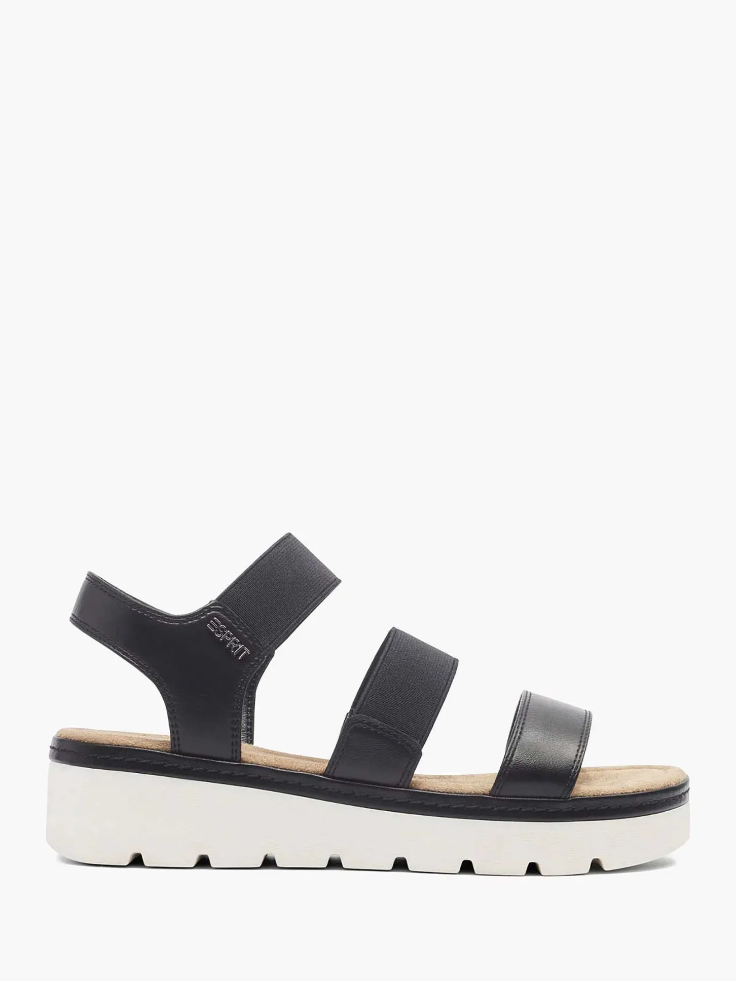 Outlet Zwarte Sandaal Elastisch Dames Sandalen
