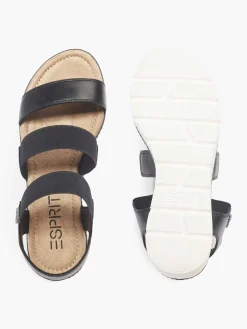 Outlet Zwarte Sandaal Elastisch Dames Sandalen