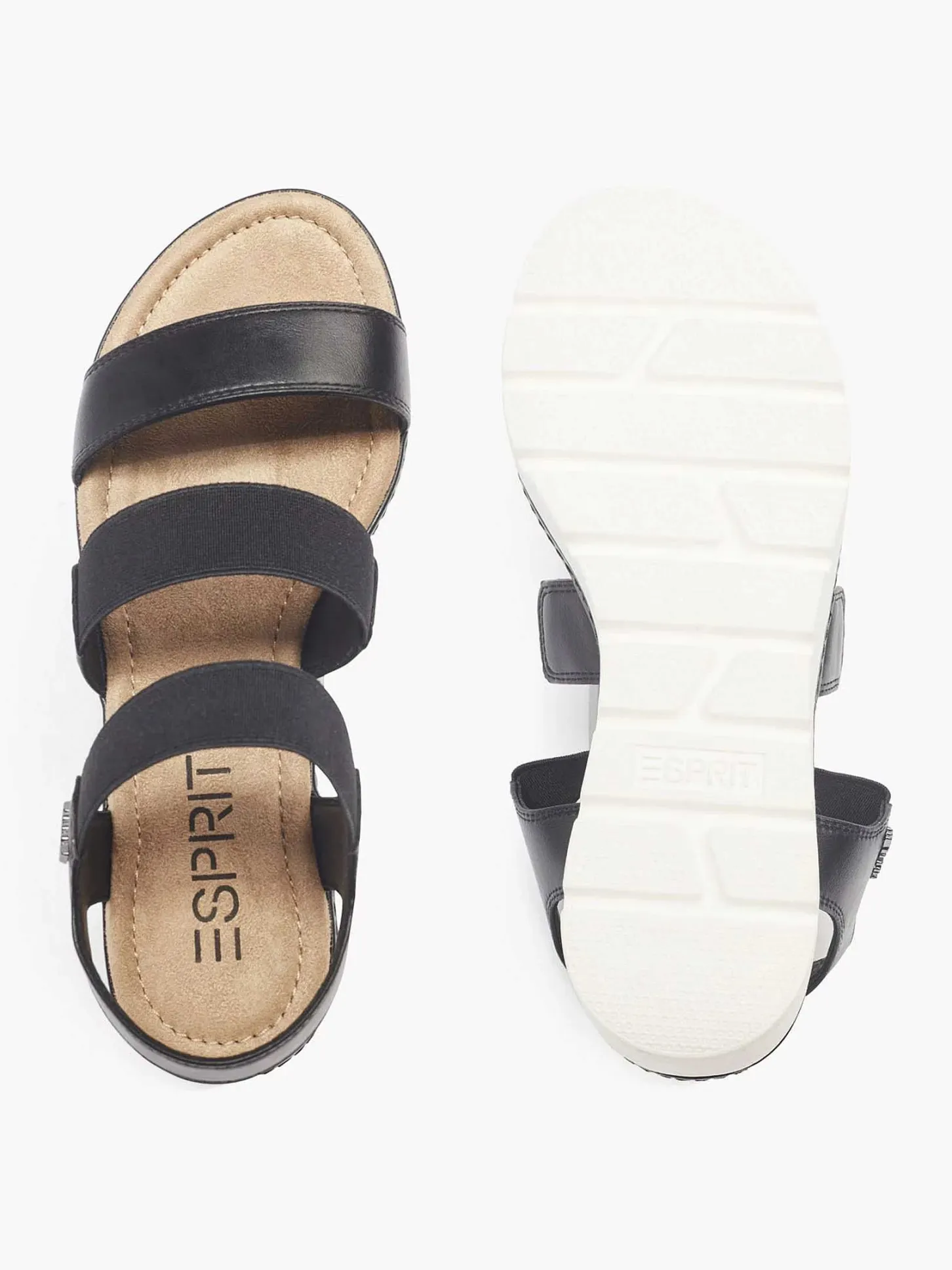 Outlet Zwarte Sandaal Elastisch Dames Sandalen