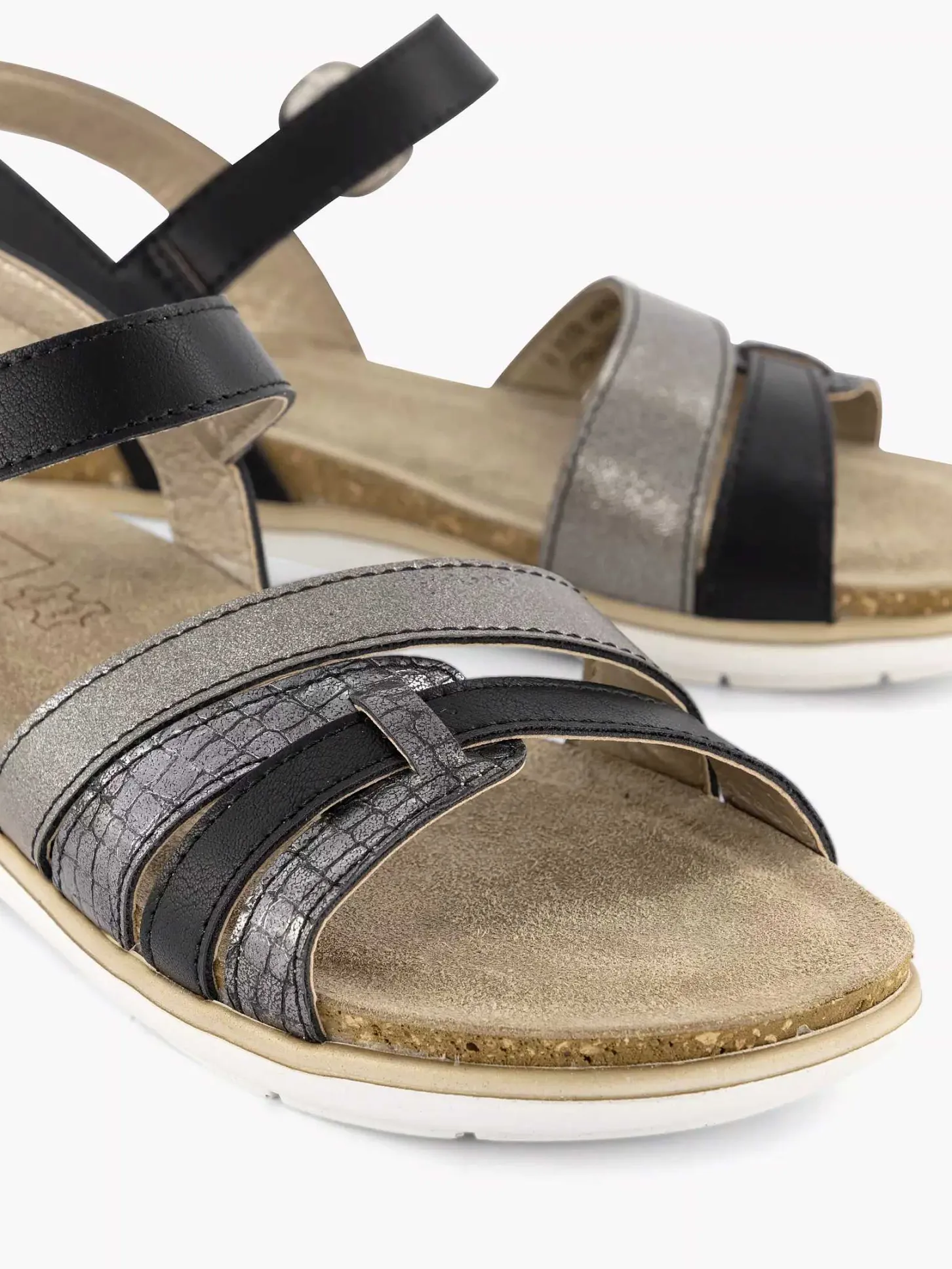Best Zwarte Sandaal Gespsluiting Dames Sandalen