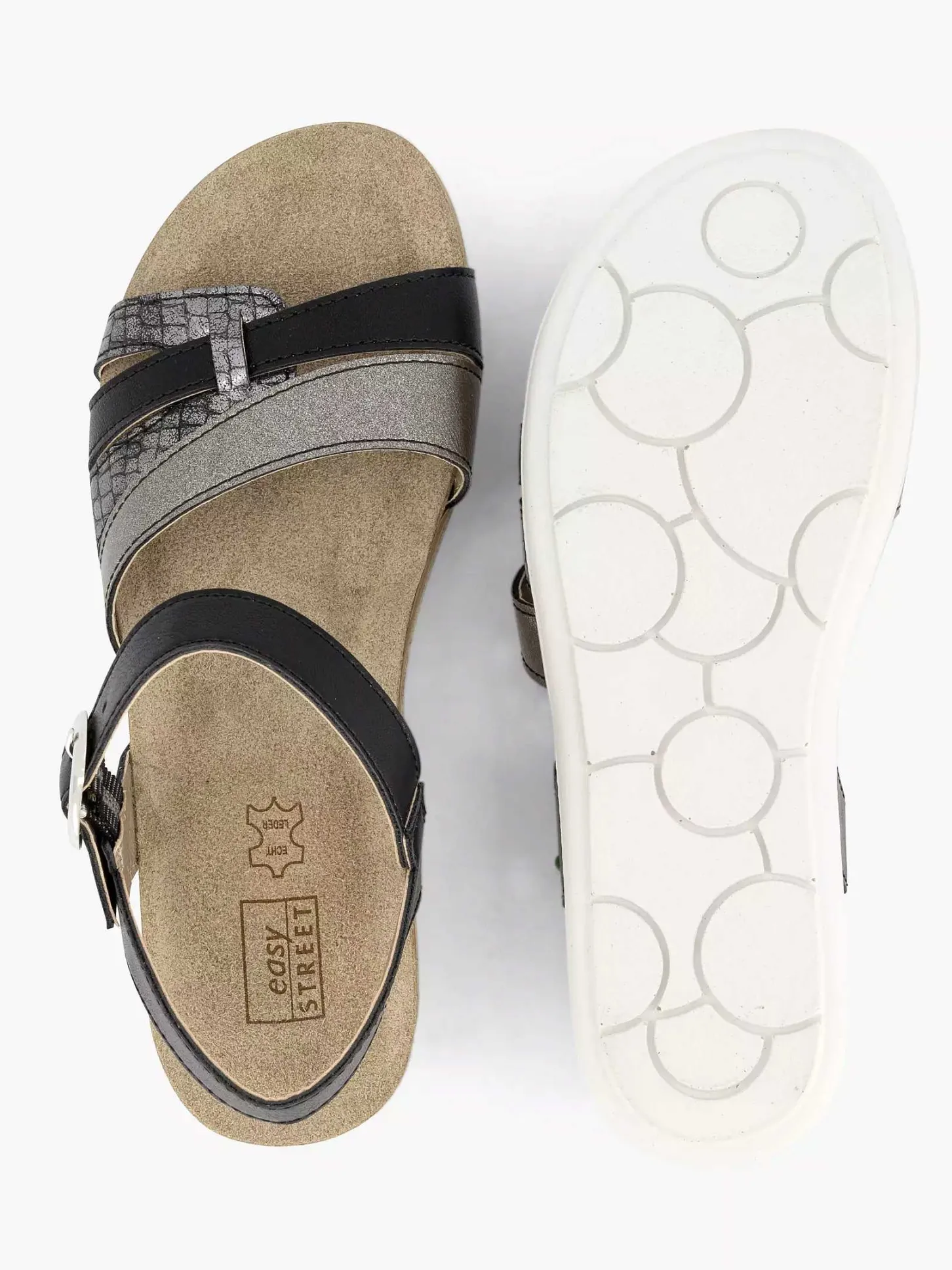 Best Zwarte Sandaal Gespsluiting Dames Sandalen