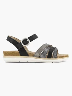 Best Zwarte Sandaal Gespsluiting Dames Sandalen