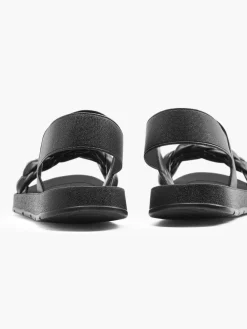 Outlet Zwarte Sandaal Gevlochten Dames Sandalen