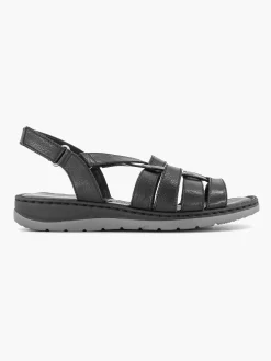 Online Zwarte Sandaal Klittenband Dames Sandalen