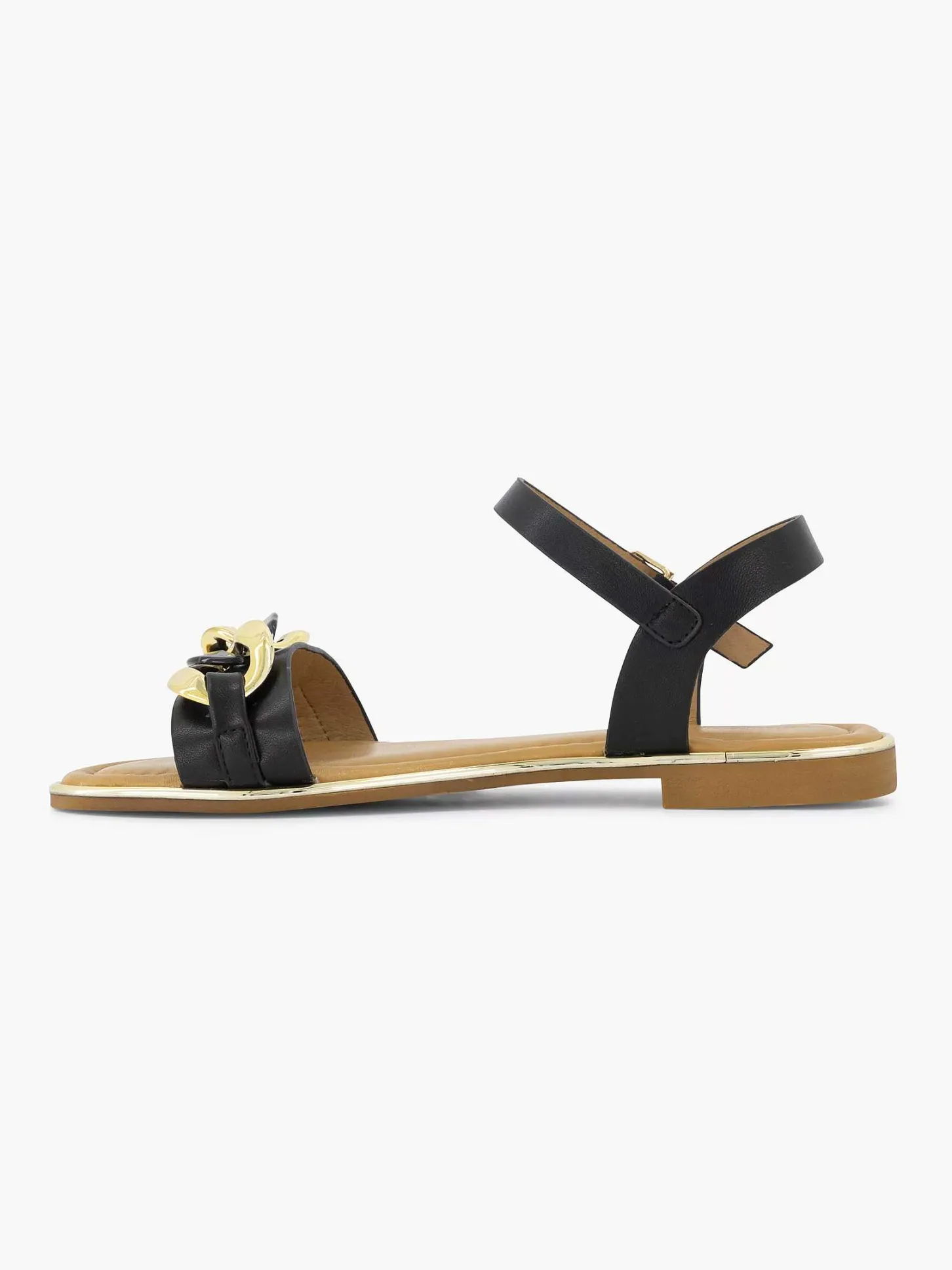 Clearance Zwarte Sandaal Sierketting Dames Sandalen
