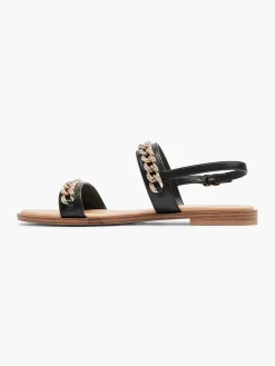 Hot Zwarte Sandaal Sierketting Dames Sandalen