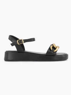 Hot Zwarte Sandaal Sierketting Dames Sandalen