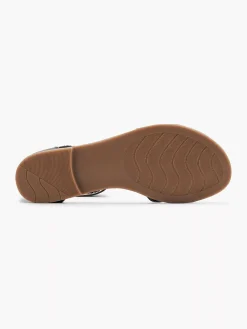 Zwarte Sandaal Steentjes Dames Sandalen