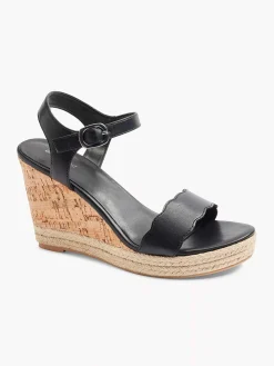 Hot Zwarte Sandalette Dames Hoge Hakken
