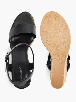 Hot Zwarte Sandalette Dames Hoge Hakken