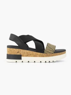 Outlet Zwarte Sandalette Dames Sandalen