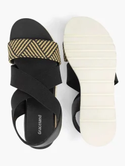 Outlet Zwarte Sandalette Dames Sandalen