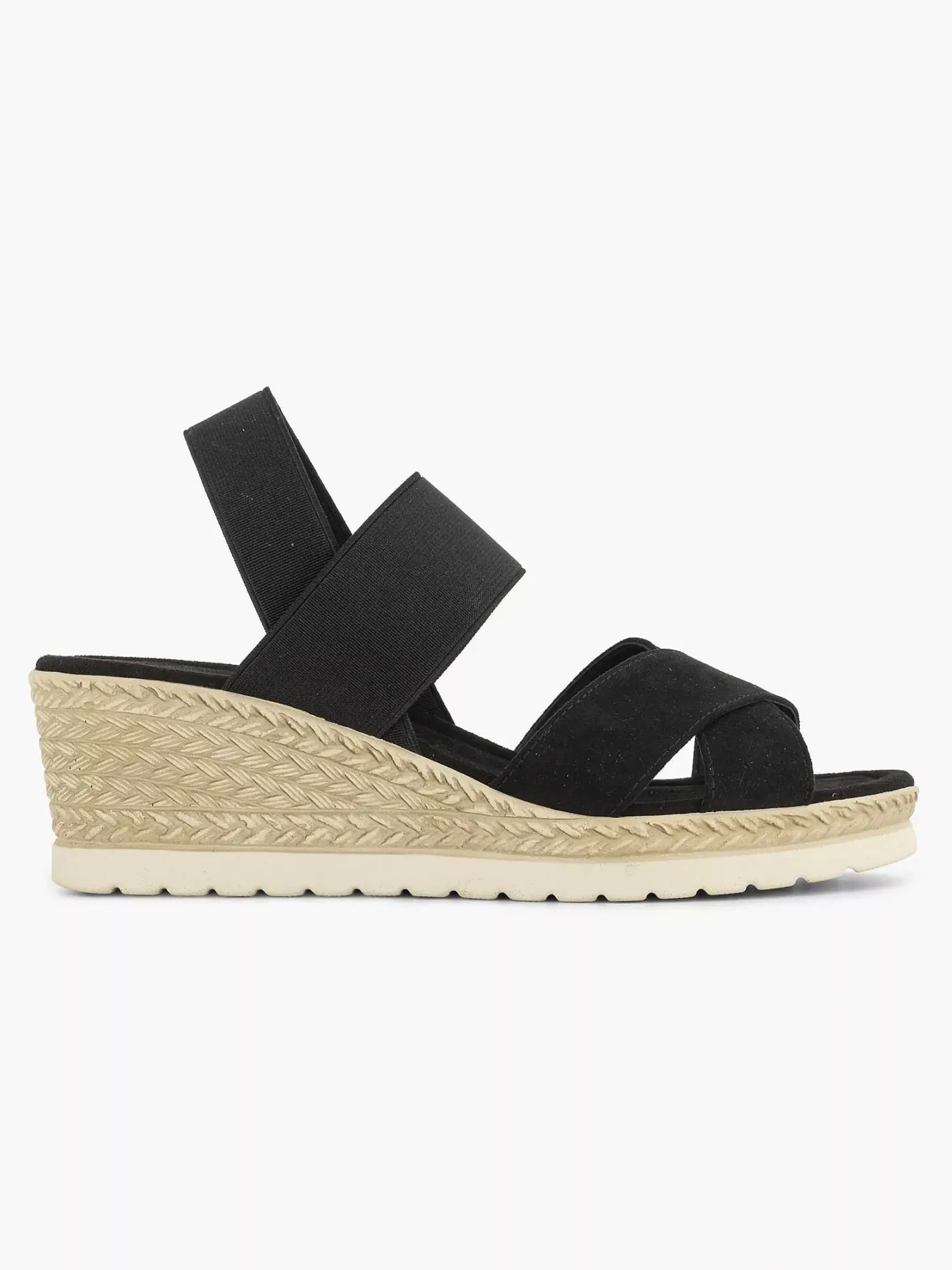 Clearance Zwarte Sandalette Sleehak Dames Sandalen