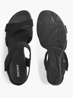 Online Zwarte Sandalette Sleehak Dames Sandalen