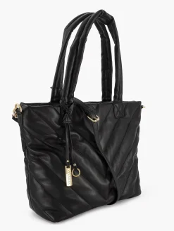 Best Zwarte Schoudertas Doorgestikt Dames Online Exclusive Accessoires