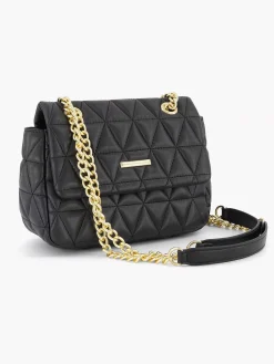 Outlet Zwarte Schoudertas Doorgestikt Dames Online Exclusive Accessoires