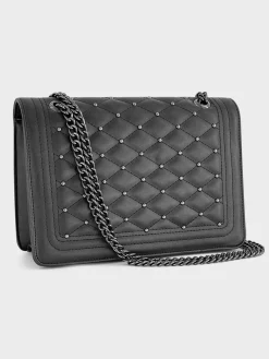 Zwarte Schoudertas Padded Dames Online Exclusive Accessoires