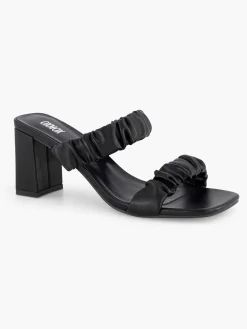 Discount Zwarte Slipper Hak Dames Sandalen