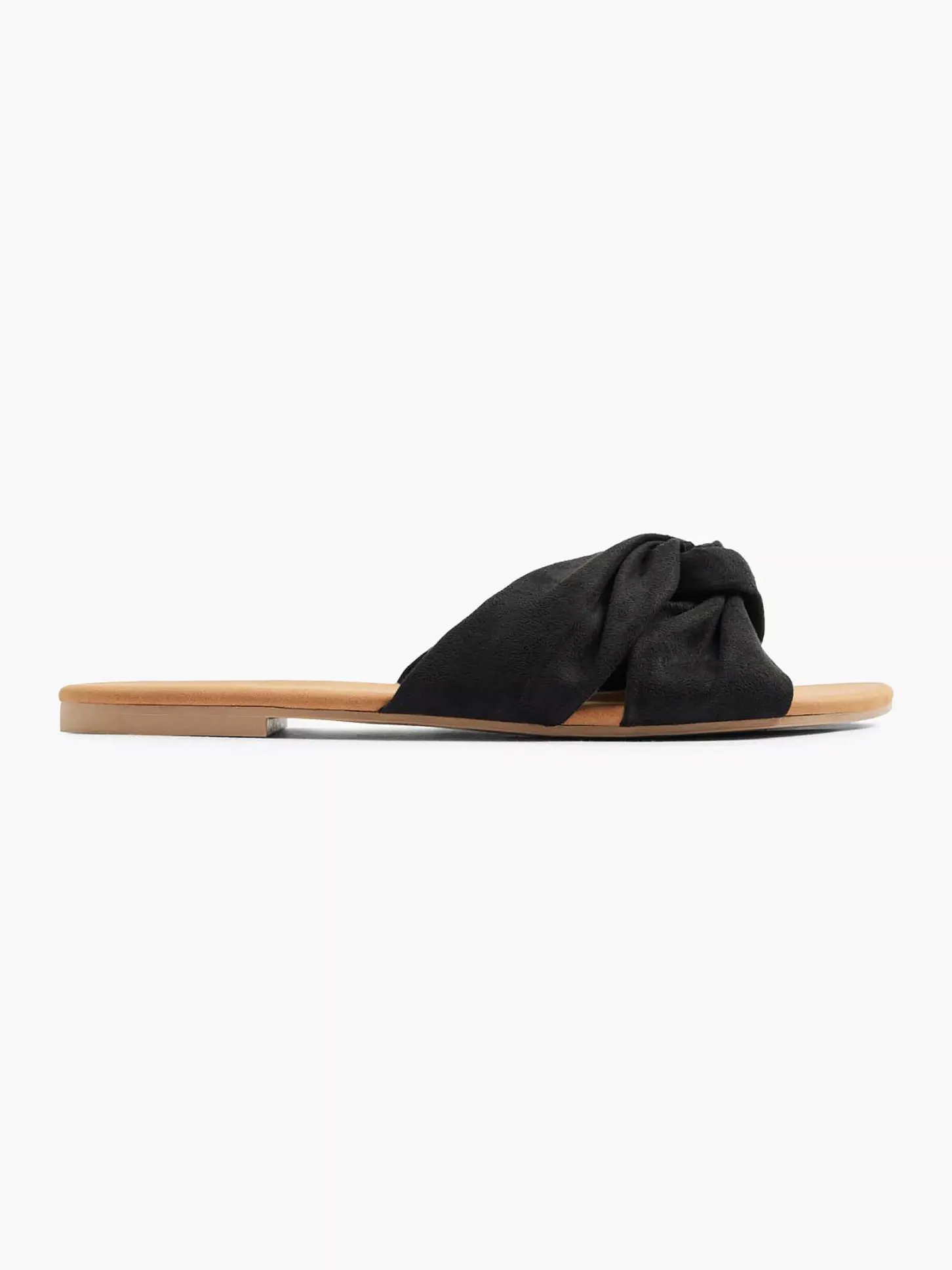 Discount Zwarte Slipper Knoop Dames Slippers
