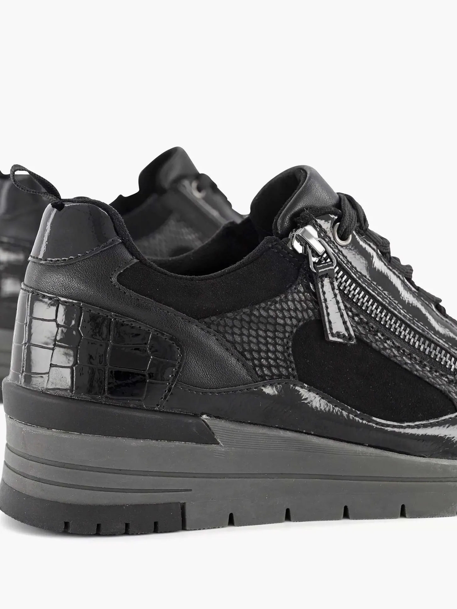 Clearance Zwarte Sneaker Dames Comfort Schoenen